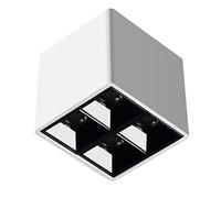 MEVZHH Lammurale, Sunny 8W Downlight Grille Lights, 4-Light Fmount Track Fixturemurale Directional Plafond Spotlight/D'Accent, Pour La Chambre À Coucher Salon Cuisine Décoration/Blanc/Lumière Blanche