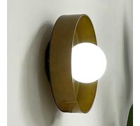 MEVZHH Lampe Murale En Verre Ronde Moderne Nordic Globe Sconce Luminaire Pour Salon Et Chambre À Coucher Éclairage Mural de Cercle Élégant Avec Ampoule G9 Pour Tête/Vert