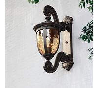 MEVZHH Lampes Murales,Américaine Extérieure Industrie Rétromurale Lanterne Pierre Motif Verre Ombre-Éclairage En Alumimoulé Sous Pressionà L'Épreuve de La Rouille Corpsmurale Éclairage de Jardin Extér