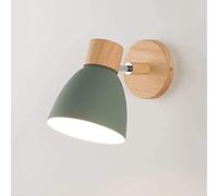 MEVZHH Lampes Murales, Angle Réglablemurale Moderne de Luxe Pour Chambre D'Enfants - Métal Fer Ombre Ferme Bois Sconce Pour Chambre À Coucher Lumière de Lecture Salon (Gris)/Vert