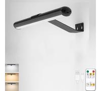 MEVZHH Lampes Murales, Batterie de Lumière Murale Intérieure Menée 2.8W Avec Télécommande Sans Connexion Électriquemurale Avec Commutateur Usb Éclairage Mural Rechargeablede Bord de Lit