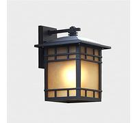 MEVZHH Lampes Murales, Carré Simple Noir Extérieurmurale Lanterne En Verre Jaune Ombre-Lamest Imperméable Mur Sconce Ouvert Dessin Basmurale Mur-Monté Extérieur Décoration Murale