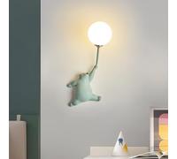 MEVZHH Lampes Murales, Créatif Dessin Animé Oursmurale Mignon Lune Résinemurale Éclairage Appareil G9 Chambre D'Enfant Décor Mur Sconcemurale de Bord de Lit Intérieure Nordpour Chambre Salon Couloir/V