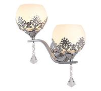 MEVZHH Lampes Murales, Lanterne Murale À 2 Lumières,S Murales Modernes,Murale Montée Avec Ombre En Verre, Lanterne Murale de Décor Intérieur Du Milieu Du Siècle, Pour Les Escaliers Du Couloir de La Sa