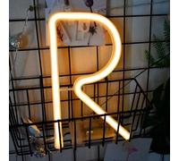 MEVZHH Lampes Murales,Led Diy Neon Light 0-9 Lumière Numéros 26 Alphabetde Néon Batterie/Usb Alimenté,Décoration Murale, Numéro/Lettre Illuminé Signe Lumières de Néon/Lumière Chaude/R