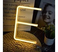 MEVZHH Lampes Murales,Led Diy Neon Light 0-9 Lumière Numéros 26 Alphabetde Néon Batterie/Usb Alimenté,Décoration Murale, Numéro/Lettre Illuminé Signe Lumières de Néon/Lumière Chaude/E