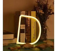 MEVZHH Lampes Murales,Led Diy Neon Light 0-9 Lumière Numéros 26 Alphabetde Néon Batterie/Usb Alimenté,Décoration Murale, Numéro/Lettre Illuminé Signe Lumières de Néon/Lumière Chaude/D