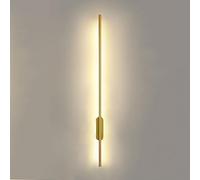 MEVZHH Lampes Murales, "Modern 23"/31"/39" Led Wall Sconce Linéaire -En Métal Or Avec Finition En Laiton Brossé Et Ombre Acrylique,Maliste Câblé Pour Chambre Et Salon"/100 Cm/3000 Kilomètres