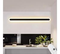 MEVZHH Lampes Murales Moderness Murales Longues Linéairess Murales À Led, Pour La Décoration Intérieure Infiniment Avec Télécommande Convient Pour La Chambre Salle À Manger Salon Cuisine/Noir/Moyen