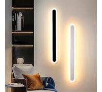 MEVZHH Lampes Murales Moderness Murales Longues Linéairess Murales À Led, Pour La Décoration Intérieure Infiniment Avec Télécommande Convient Pour La Chambre Salle À Manger Salon Cuisine/Blanc/Moyen