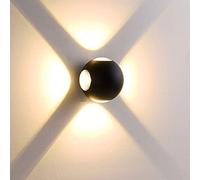 MEVZHH Lampes Murales,Murale En Forme de Boule Moderne Etmaliste A Mené La Lumière Chaude 3000Kmurale Pc Lens Transmet La Lumièreiforme Haut Et Bas Pour La Porte Avant Du Couloir