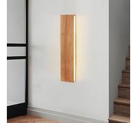 MEVZHH Lampes Murales,Murale Rotative En Bois Moderne À 360 ° A Mené La Lumière Murale À 3 Couleurs Réglable Au Bord Du Litmurale Carrée de Style Japonais/B-52Cm