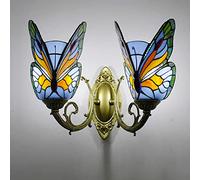 MEVZHH Lampes Murales, Papillon Wall Sconces,Il Kids Chambre Lumière de Nuit, Moderne Rétromurale Pour Salon Salle Dens Couloir Chambre À Coucher/2 Lumière Q