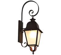 MEVZHH Lampes Murales, Rétro Américain Industriel Lanterne Murale Extérieure Ip65 Imperméable Et Imperméable Wall Sconce Mur Monté Flexion Conceptionmurale En Verre Glacé Ombre-Lumière Murale