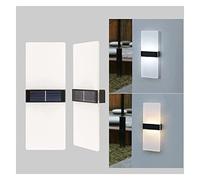 MEVZHH Lampes Murales, Solar Outdoor Wall Lantern - Impermeable Led Sconce Light Pour Le Porche, Le Patio, Le Jardin Et L'Entrée - Solairemaliste Pour La Porte D'Entrée Et La Décoration de La Maison/W