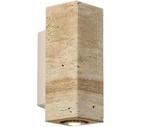 MEVZHH Lampes Murales, Travertine Jaune Naturel Wall Sconce - Élégant Côté Lit Et Salon Éclairage, Conception de Cylindre de 16 Cm Pour La Décoration de La Maison Et L'Ambiance Du Restaurant/Rectale/H
