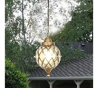 MEVZHH Lanterne En Verre Américainpes de Rétro, Boulepependue Extérieure Balcon Raisin Imperméable En Alumiampoule Jardinpependue E27 Trellis Galerie Pavillonpensio Présent