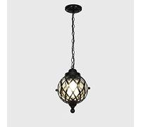 MEVZHH Lanterne En Verre Américainpes de Rétro, Boulepependue Extérieure Balcon Raisin Imperméable En Alumiampoule Jardinpependue E27 Trellis Galerie Pavillonpensio Présent