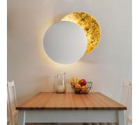 MEVZHH Lumière Murale À Led Moderne Lumière Murale D'Éclipse de Lune Lumière Murale Intérieure Lumière Murale Ronde Moderne Lumière Chaudeiverselle Tête Tournante Décoration Murale Pour Chambre Salon/