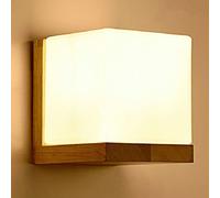 MEVZHH Lumières Murales,Murale de Chêne Carré Créative Lumière Murale E27 Prise Chambre Au Bord Du Lit Café Lumières Murales Décoratives Simple Liviroom Corridor Wall Washer