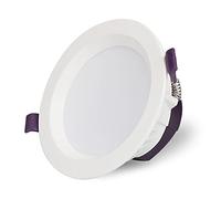 MEVZHH Lumières Murales, Projecteurs Encastrés Intérieurs Blanc Rond Panel Wall Washer, Projecteurs de Corps En Aluminium, Plafond de Cuisine Simple Pour Couloir, Salon, Chambre/Lumière Chaude/9W