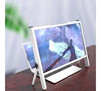 MEVZHH Lupes,Lentille de Loud'Écran D'Ordinateur Portable, Support D'Expansion D'Écran 21 Pouces Ultra-Clair, Loud'Écran D'Ordinateur Portable D'Élévation de Bureau Pour Jeux de Films Vidéos,Blanc