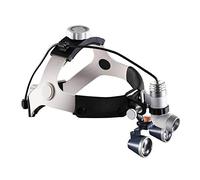 MEVZHH Lupes, Loupes, Bandeau En Cuir Binoculaire + 3W A Mené Le Phare, 3.5X (Bleu 3.5X) / Bleu / 2.5 *