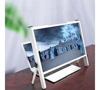 MEVZHH Lupes, Lud'Écran D'Ordinateur Portable 3D de 21 Pouces, Bureau D'Amplificateur Portable, Compatible Avec Téléphportable de 15/16/17/18/20 Pouces, Tablette, Lud'Écran D'Ordinateur Portable/Blanc