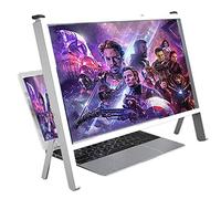 MEVZHH Lupesrandissement D'Écran D'Ordinateur 3D, Empêcher La Lumière Bleue,3-4 Fois D'Agrandissement, Amplificateur D'Écran Hd,Randisseur D'Écran Pliant Pour Les Films, Vidéos, Jeux/Blanc