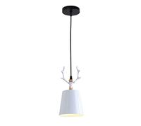 MEVZHH Lustres de Décoration de Style Pastoral, Simplicité Économie D'Énergiee Lumière Réglable E27 Single Head Shade Bar En Bois Comptoirpee Colorée Pour Restaurant Bar/Blanc