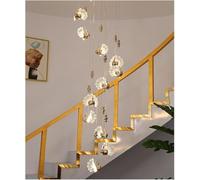 MEVZHH Lustres,De Plafond Lumière, Moderne Grand Led Spiralesalond'Escalier Hall Département de Ventepespendues Éclairage de Chambre (Lumière Chaude, 30 Têtes)/Lumière Blanche/15 Têtes