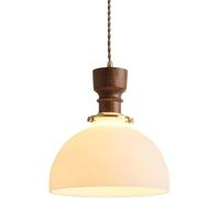 MEVZHH Lustres,De Plafond Style Japonais Retro Verre Côté Litndentif Lumière Nordcréativité Blanche Cuisine Île Noyerpependue Mi-Siècle Chambre Moderne Pour Café Salle À Manger Bar Comptoir Vivre