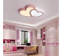 MEVZHH Lustres,D'Enfant A Mené La Lumière de Plafond Chambre D'Enfant Filles Chambre À Coucherde Plafond Moderne Chambre D'Enfant Avec Télécommande Amour Cœur Acrylombrepes de Plafond Pour Jardin D'En