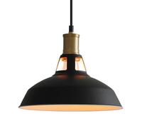 MEVZHH Lustres,Industrial Style Metalprsonnalité Américain,E27 Base Single-Headpension Light,Salle de Réunion de Bureau Café Maison D'Éclairage Décoratif/Noir