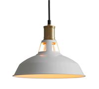 MEVZHH Lustres,Industrial Style Metalprsonnalité Américain,E27 Base Single-Headpension Light,Salle de Réunion de Bureau Café Maison D'Éclairage Décoratif/Blanc