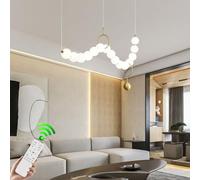 MEVZHH Lustres, Lumièrendentif Led Blanc Mid-Century Éclairage Créatif Avec Télécommande Bubble Cuisine Île Éclairage Salle À Manger Intérieure Salon Couloir Plafond (C10Ligh)/C15S