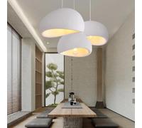 MEVZHH Lustres,Ndentif Lumière E27 Style Japonais Wabi-Sabi Style Blanc Hauteur Réglable Polystyrènepe-Ombre Forme Irrégulièrepependue Salle À Manger Café Bar Salle D'Étude Décoration Bohémienne (/60