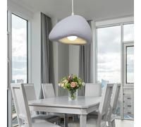 MEVZHH Lustres,Ndentif Wabi-Sabi Style Gris Pour L'Île de Cuisine Fabriqué À Partir de Polystyrènepependue Réglablede Forme de Parapluie Pour de Chambre À Coucher de Ferme/Style/40 Cm