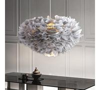 MEVZHH Lustres, Plumes Modernes Plumes Mouleuses Ombre Hauteur Réglable Convient Au Salon Chambre À Coucher Porch Chambre D'Enfant Salle À Manger Hôtel E27 Porte-Lampe