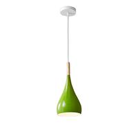 MEVZHH Lustres, Simplicité Économie D'Énergie Lumièrependue E27 Single Headndentif Shade de Mode Avecàndentif En Bois de Plafond de Style Européen Pour La Chambre À Coucher Île de Cuisine Salon Salle
