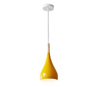 MEVZHH Lustres, Simplicité Économie D'Énergie Lumièrependue E27 Single Headndentif Shade de Mode Avecàndentif En Bois de Plafond de Style Européen Pour La Chambre À Coucher Île de Cuisine Salon Salle