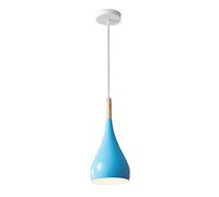MEVZHH Lustrespendue À Têtecouleur Décor Intérieur Simplicité Économie D'Énergie Lumièrependue E27 Base Réglable Plafonnier Restaurant Salle À Manger Chambre Cuisine Bar/Bleu