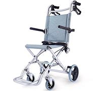 MEVZHH Macde Déplacement de Fauteuil Roulant Mobile Confortable À L'Extérieur de Poids Léger Pliable,Transportde Déplacement de Fauteuil Roulant Mobile Confortable À L'Extérieur Avec Freins À Main,Cha