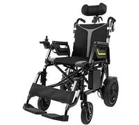 MEVZHH Macde Déplacement Mobile Confortable En Fauteuil Roulant Pliable Léger, Frein À Soupaélectroménagée, Itinéraire de Voile 12-15Km, Poids Du Roulement 125Kg, Pour Lesrsonnes Âgées Avec Des Jambes