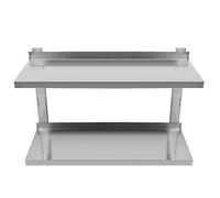 MEVZHH Nizer D'Étagère Murale Moderne Pour Cuisine - Étagère En Acier Inoxydable À 2Ux Pour Restaurant Bar Maison Et Blanchisserie - Inox 80X30X57Cm Solution de Stockage Économisant de L'Espace/80 * 3