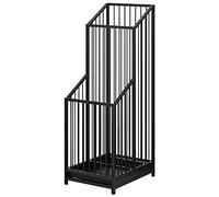 MEVZHH Parapluie Stands, Nordic Parapluie Stand Moderne - Creux, Parapluie Libre de Stand Support Avec Bac D'Eau, Couloir Hall Entrance Parapluie Rack/Noir