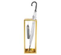 MEVZHH Parapluie Stands, Parapluie Stand En Métal Rack, Entrée Parapluie Organizer Pour Home Office Decor Avec 2 Crochets/Or