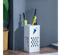 MEVZHH Parapluie Stands,Parapluie Stand,Iron Art Intérieur Au Sol-Debout Home Office Couloir Parapluie Seau Créatif Bâton À Pied Stand de Stockage,23 * 23 * 50Cm,Bleu/Blanc
