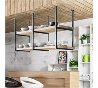 MEVZHH Plafond Monté Étagères Flottantes Stockage Mural Industriel Étagères Rustiques Garage Étagères Murales En Bois Économie D'Espace Solutions de Nidation À La Maison/Néron/60 * 30 * 80 Cm