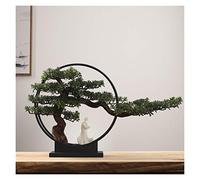 MEVZHH Plantes Artificielles, Créatives Accueillantes Pin Bonsai Plante de Simulation Salon Fausses Fleurs Et Plantes Vertes Ornaments En Pot Ornaments de La Fenêtre Intérieure Meubles Cadeaux Arbre d